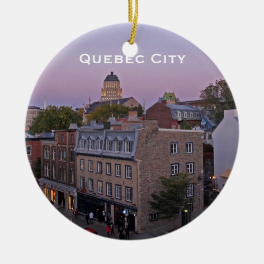 Old Quebec Cityscape Ornament (Voorkant)