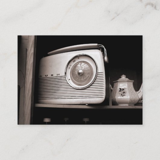 Old Radio, Mini Foto Visitekaartje (Voorkant)