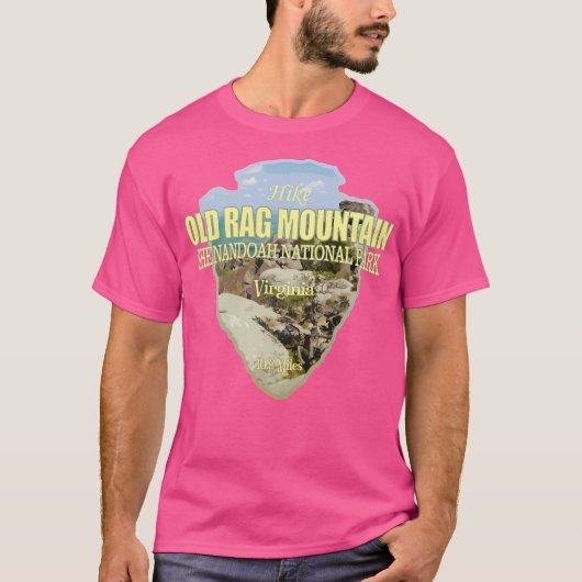 Old Rag Mountain (pijlpunt) T-shirt (Voorkant)