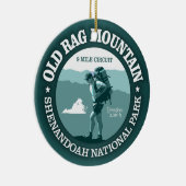 Old Rag Mountain (rd) Keramisch Ornament (Rechts)