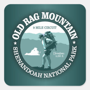 Old Rag Mountain (rd) Vierkante Sticker