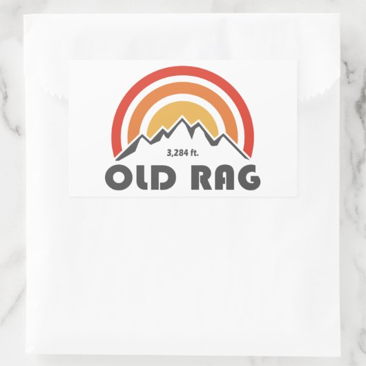 Old Rag Mountain Rechthoekige Sticker (Tas)