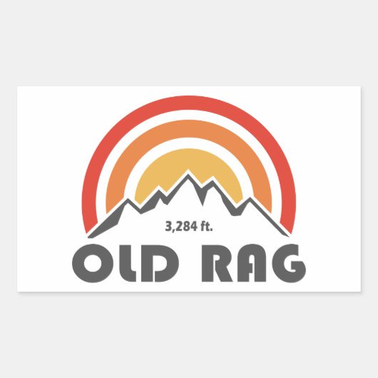 Old Rag Mountain Rechthoekige Sticker (Voorkant)