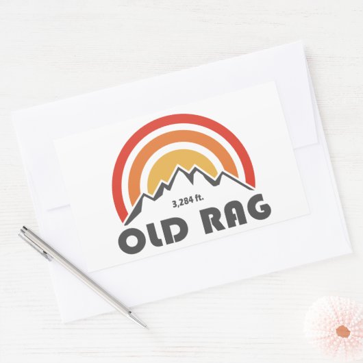 Old Rag Mountain Rechthoekige Sticker (Envelop)