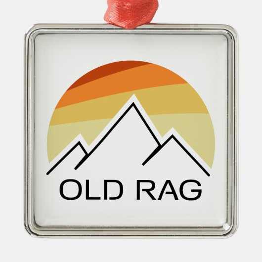 Old Rag Mountain Retro Metalen Ornament (Voorkant)