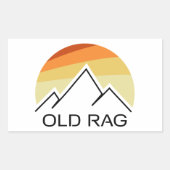 Old Rag Mountain Retro Rechthoekige Sticker (Voorkant)
