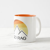 Old Rag Mountain Retro Tweekleurige Koffiemok (Voorkant rechts)