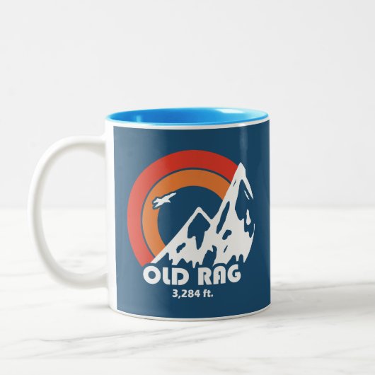 Old Rag Mountain Sun Eagle Tweekleurige Koffiemok (Links)