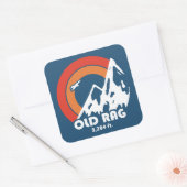 Old Rag Mountain Sun Eagle Vierkante Sticker (Envelop)