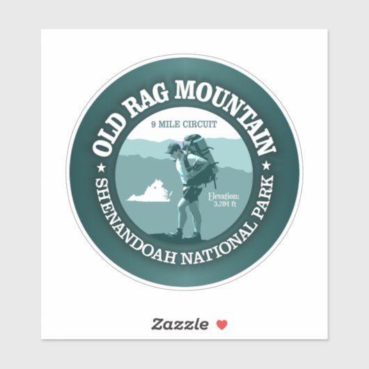 Old Rag Mountain (T) Sticker (Vel)