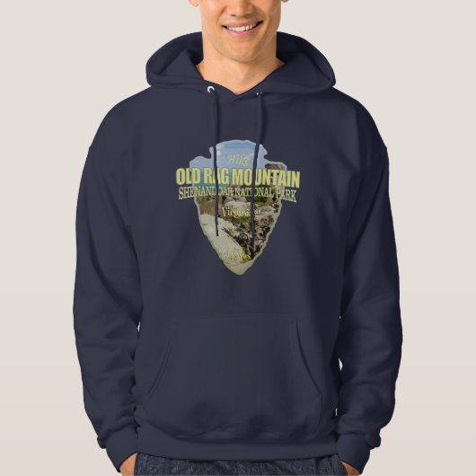 Old Rag Mtn (pijlpunt) Hoodie (Voorkant)