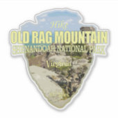 Old Rag Mtn (pijlpunt) Sticker (Voorkant)