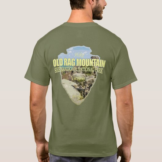 Old Rag Mtn (pijlpunt) T-shirt (Achterkant)