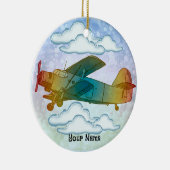 Old Rainbow Plane Keramisch Ornament (Rechts)