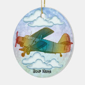 Old Rainbow Plane Keramisch Ornament (Links)