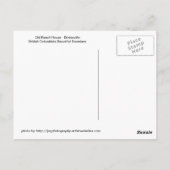 Old Ranch House Boundary, B.C. Briefkaart (Achterkant)