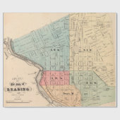 Old Reading PA Map (1877)  Pennsylvania Pre Cadeaupapier (Vlak)