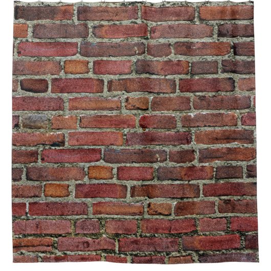 Old Red Brick Wall Douchegordijn (Voorkant)