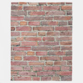 Old Red Brick Wall Fleece Deken (Voorkant)