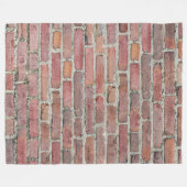 Old Red Brick Wall Fleece Deken (Voorkant (Horizontaal))