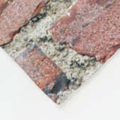 Old Red Brick Wall Fleece Deken (Hoek)
