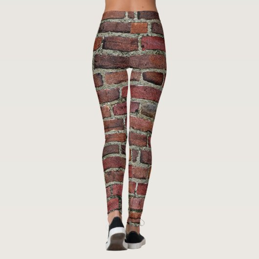 Old Red Brick Wall Leggings (Achterkant)