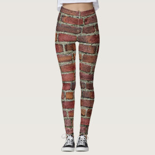 Old Red Brick Wall Leggings