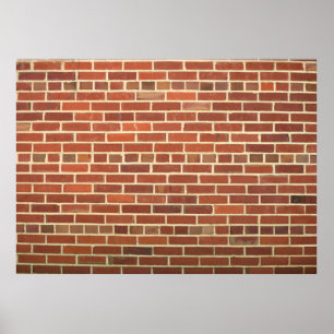 Old Red Brick Wall Poster