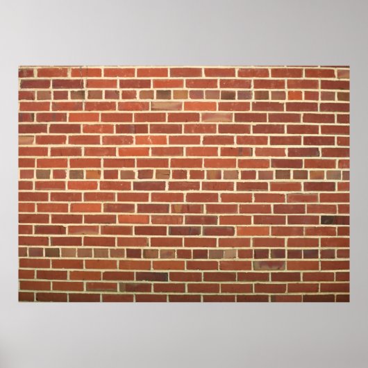 Old Red Brick Wall Poster (Voorkant)