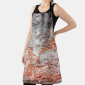 Old red brick wall rough of old temple in Ayutthay Schort (Insitu)