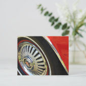 Old Red Classic    CarHubcap Tire - Briefkaart (Staand voorkant)