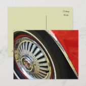 Old Red Classic    CarHubcap Tire - Briefkaart (Voorkant / Achterkant)