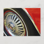 Old Red Classic    CarHubcap Tire - Briefkaart (Voorkant)