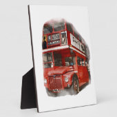 Old Red London Bus Fotoplaat (Zijkant)