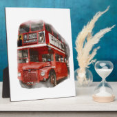 Old Red London Bus Fotoplaat (Zijkant)
