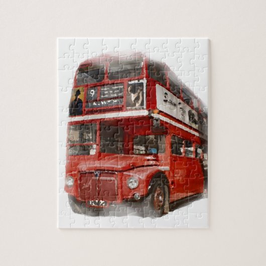 Old Red London Bus Legpuzzel (Verticaal)
