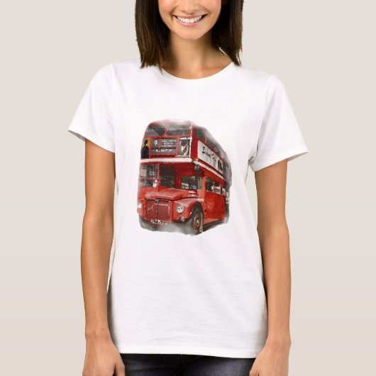 Old Red London Bus T-shirt (Voorkant)