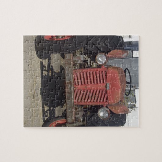 Old Red Tractor Legpuzzel (Horizontaal)