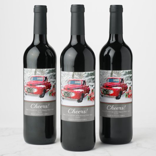 Old Red Truck Wijn Etiket (Flessen)