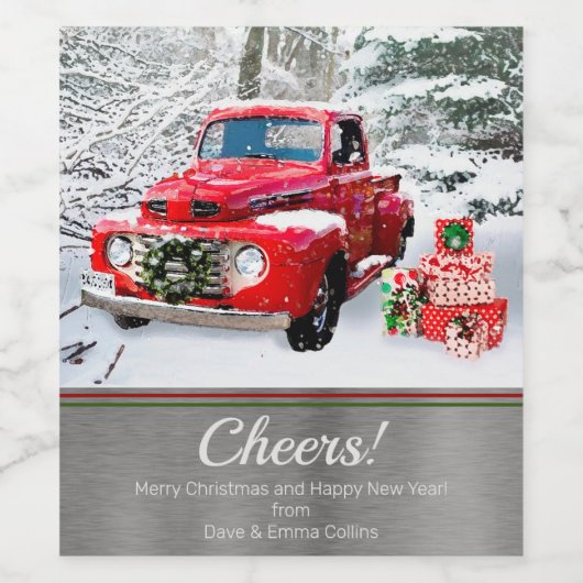 Old Red Truck Wijn Etiket (Enkel label)