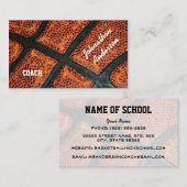 Old Retro Basketball Autograded Coach Visitekaartje (Voorkant / Achterkant)