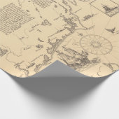 Old Rhode Island Pictorial Map (1925) Cadeaupapier (Hoek)