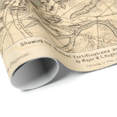 Old Richmond to Petersburg VA Civil War Map (1864) Cadeaupapier (Rol Hoek)