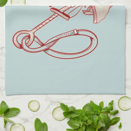 Old Rock klimmen cam grappig Theedoek (Gevouwen)