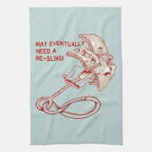 Old Rock klimmen cam grappig Theedoek (Verticaal)