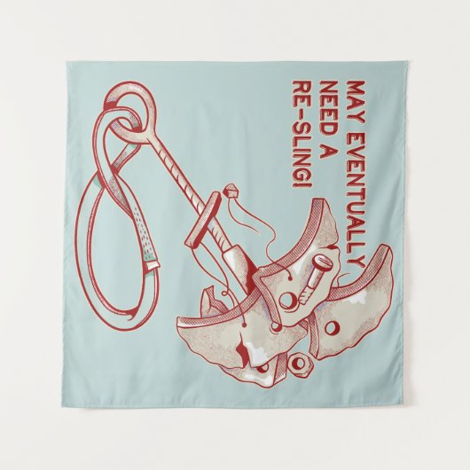 Old Rock klimmen cam grappig Wandkleed (Voorkant (horizontaal))