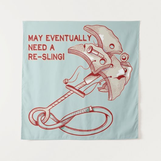 Old Rock klimmen cam grappig Wandkleed (Voorkant)