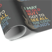 Old Rock Music Band Lover Guitar Musician Cadeaupapier (Rol Hoek)