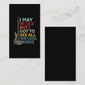 Old Rock Music Band Lover Guitar Musician Visitekaartje (Voorkant / Achterkant)