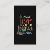 Old Rock Music Band Lover Guitar Musician Visitekaartje (Voorkant)